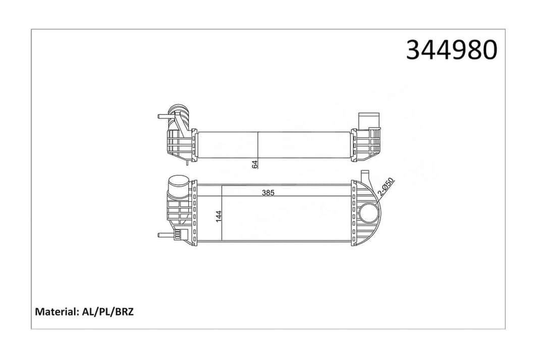 Радиатор интеркулера Renault Kangoo 1.5 dCi 08-